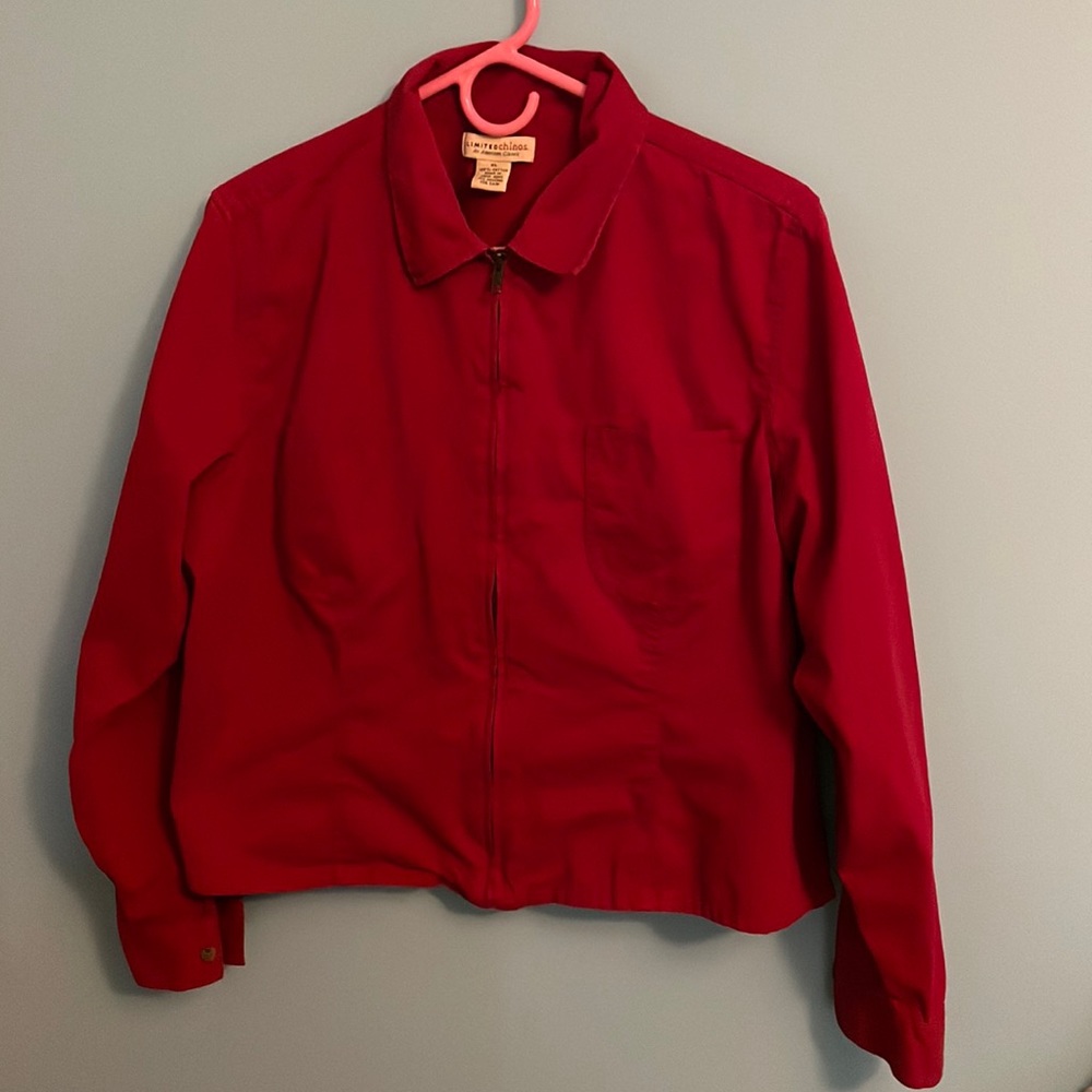 The Limited “chinos” long sleeve zippered shirt 100% cotton XL vintage 90’s